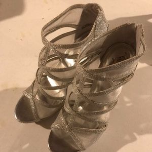 Strapy silver shoes